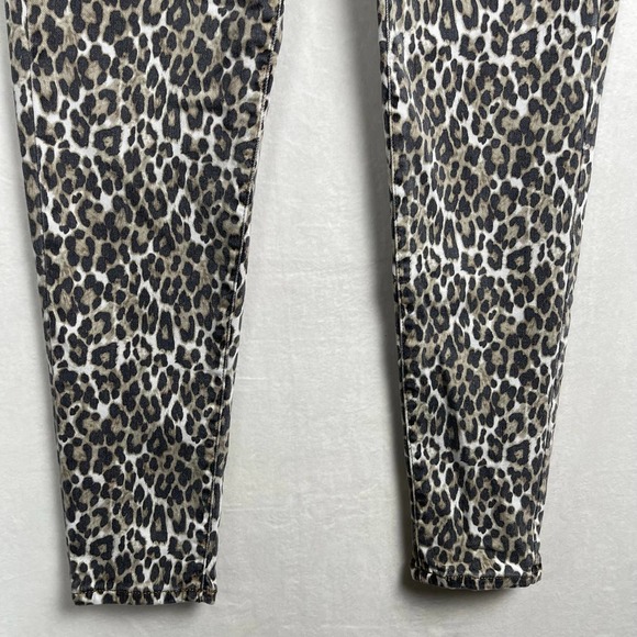 American Eagle Hi-Rise Jegging Stretch Pants Cheetah Leopard Animal Print Size 6 - Picture 3 of 14